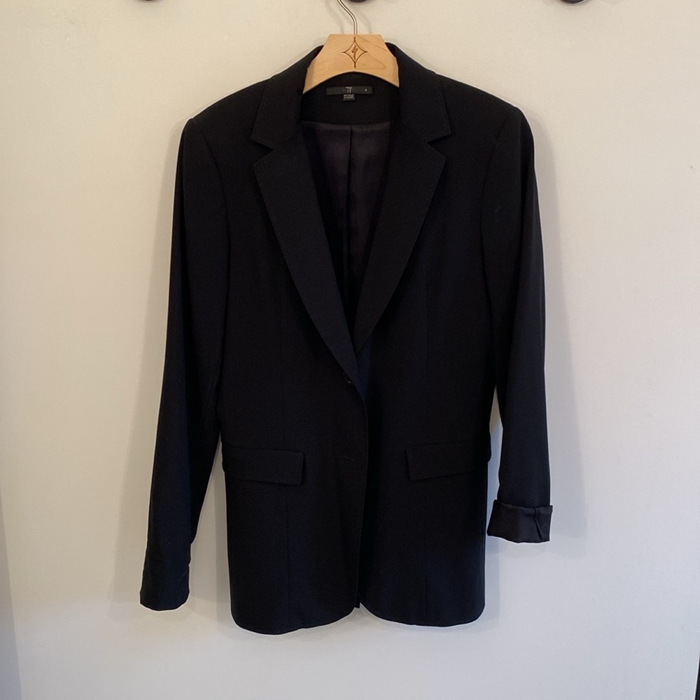 TeenFlo Classic Black Laine Wool Blazer